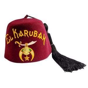 El Karubah Shriners Fez Hat Size 7